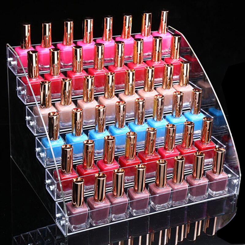 Clear/Transparent Nail Polish Rack Multi layers Cosmetic Varnish Display Stand Holder Manicure Tool Organizer Storage Shelf