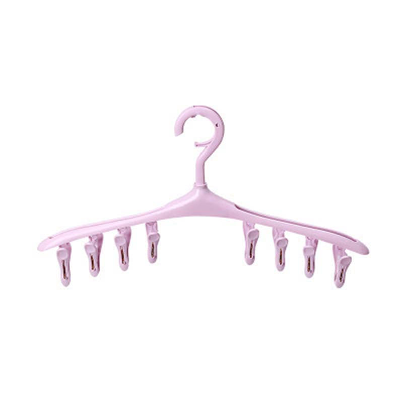 Plastic Portable Bathrooms Cloth Hanger Rack with Detachable clips Clothespin Clothes Hangers Socks Underwear drying Clips