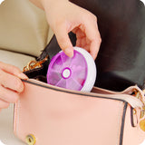 New 7 Slots button rotary Pill Cases Jewelry candy box Storage Box Vitamin Medicine Pill Box Storage Case Container