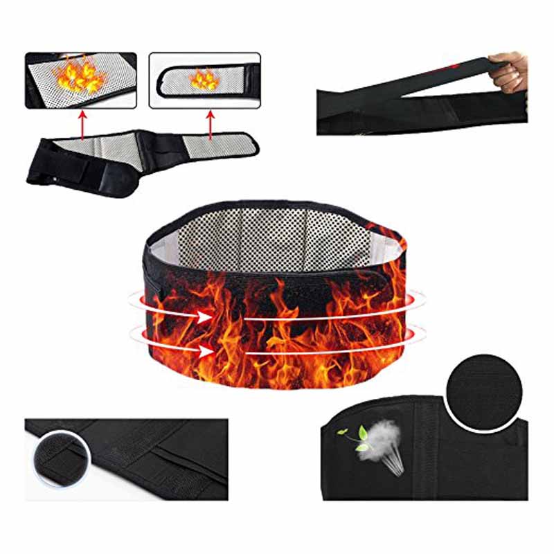 Tcare Adjustable Waist Tourmaline Self heating Magnetic Therapy Back Waist Support Belt Lumbar Brace Massage Band Health Care