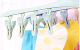 Plastic Portable Bathrooms Cloth Hanger Rack with Detachable clips Clothespin Clothes Hangers Socks Underwear drying Clips