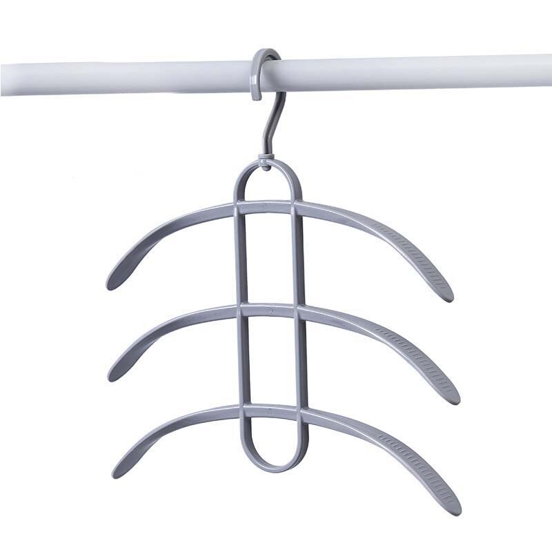 Multilayer Fish Bone Shape Stainless Steel Clothing Storage Racks Clothes Hanger Storage Holder Wardrobe Laundry Drying Rack