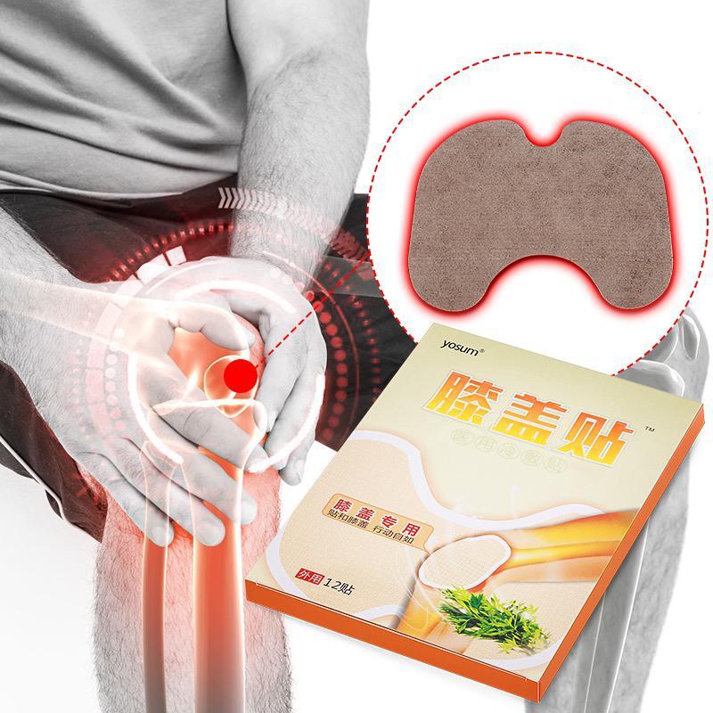 12pcs Chinese Herbal Plaster Medical Moxa Knee Patch Joint Pain Relieving Muscle Body Rheumatoid Arthritis Pain Relief Care