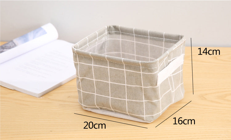 DIY Desktop Storage Basket Sundries Underwear Toy Storage Box Cosmetic Book Organizer Stationery Container Laundry Basket