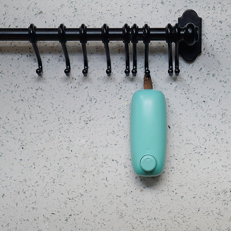 2 in1 Mini Portable Handheld Heat Sealer Useful Blue Plastic Sealing Bag Cutter Resealer Heat Sealing Machine Vacuum Packing