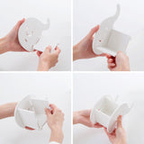 Home Office Desktop Elephant Wood Box Sundries Organizer Stationery Pencil Holder Phone Holder Pen Bracket Stand Storage Rack