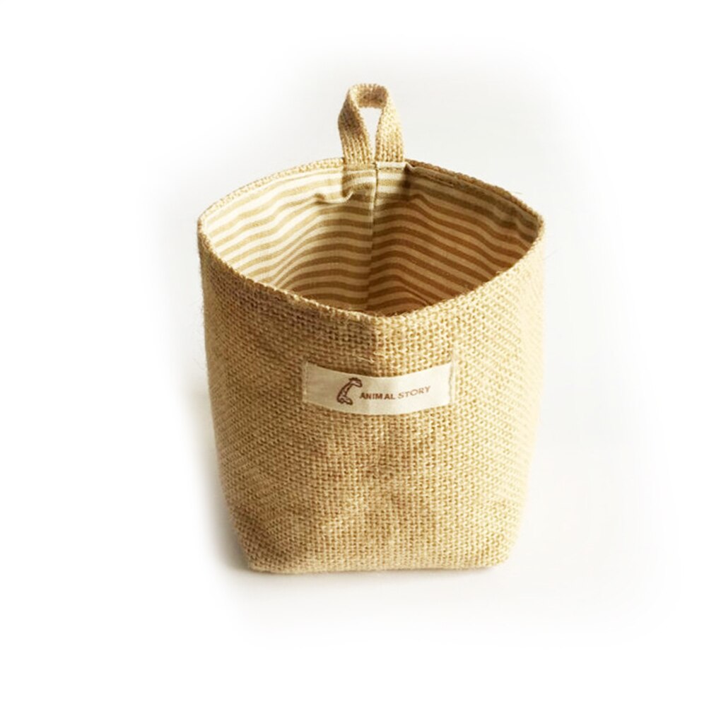 New Living Room Storage Sack Cloth bags Hanging Grocery Cloth Flowerpot Housing Basket