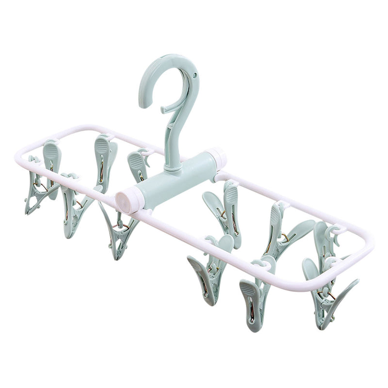12 Clip Folding Drying Rack Underwear Socks Clip Multi-functional Clothes Rack Hot Sale High Quality New Patterns
