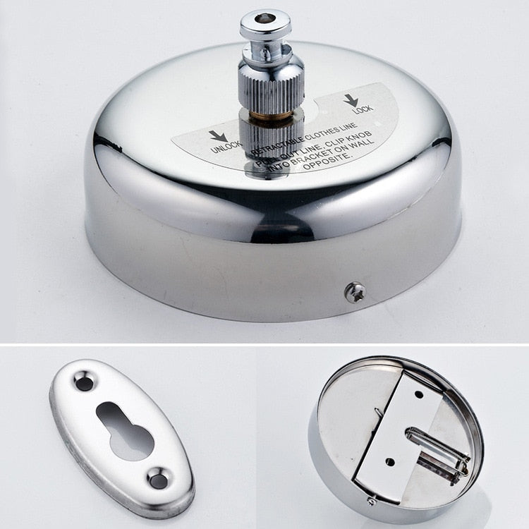 Portable Stainless Steel Retractable Clothesline Indoor Outdoor Laundry Hanger Clothes Dryer Organiser Clothes Drying Rack Rope