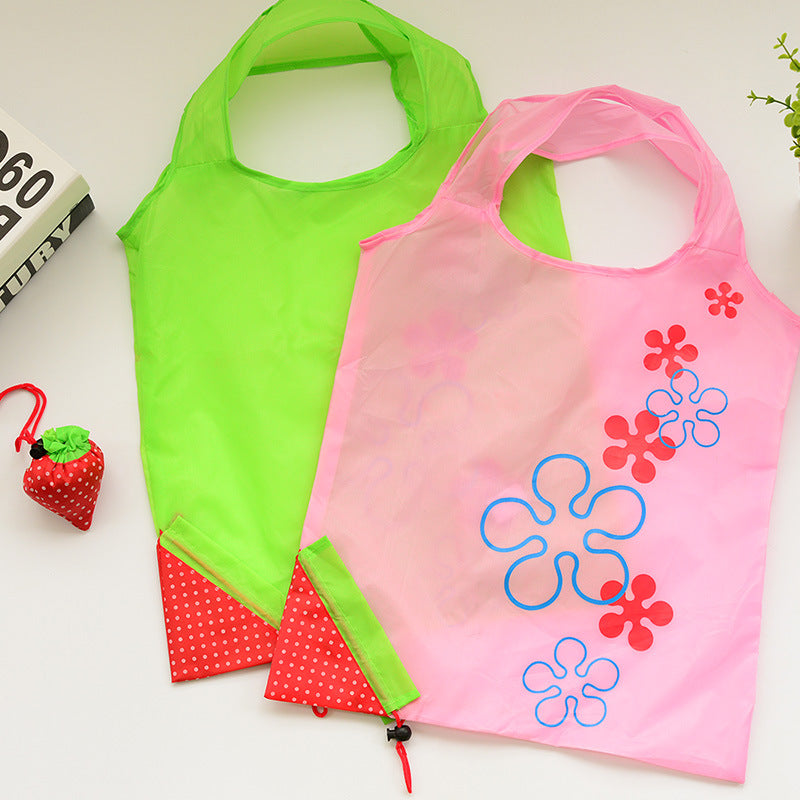 Strawberry Folding Reusable Storage Bag Recycling Use Shopping Bag