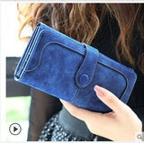 Fashion Retro Matte Stitching leather Wallet Women Long Purse Clutch Women Casual Hasp Dollar Price Wallet Handbag carteira