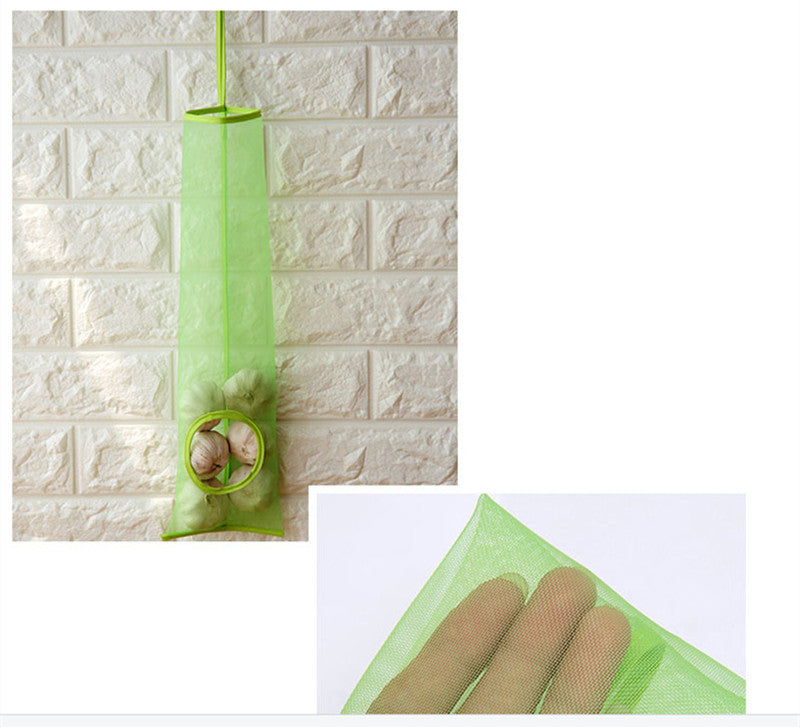 Kitchen Garbage Trash Storage Bag Onion Holder Vegetable Potato Hanging Mesh Fruit Ginger Organizer Container Garlic Food Saver