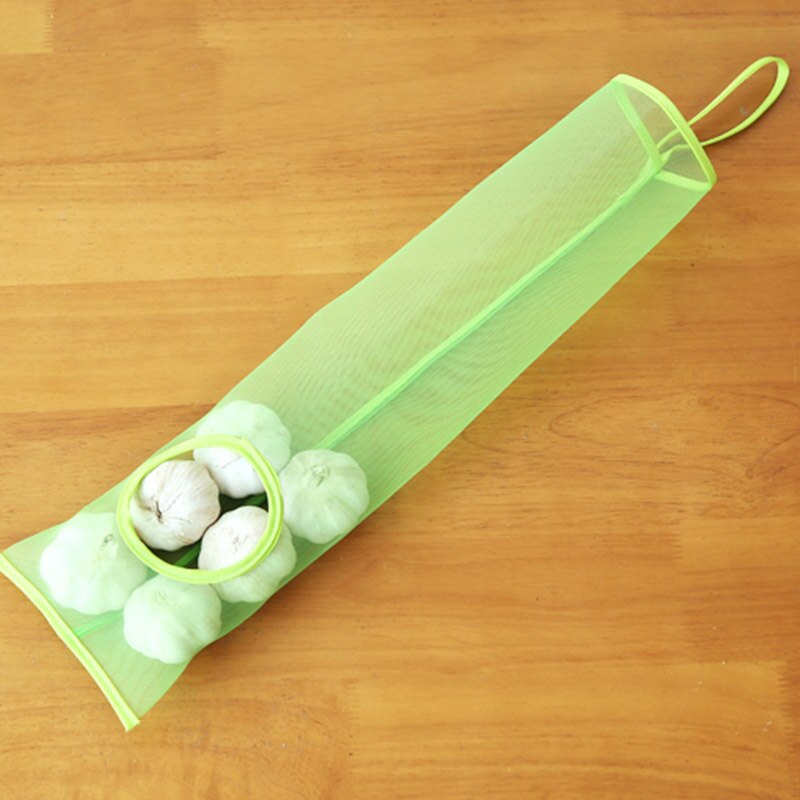 Kitchen Garbage Trash Storage Bag Onion Holder Vegetable Potato Hanging Mesh Fruit Ginger Organizer Container Garlic Food Saver