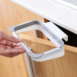 1PC Cupboard Door Back Trash Rack Storage Garbage Bag Holder Hanging Kitchen Cabinet Hanging Trash Rack Kitchen Gadgets