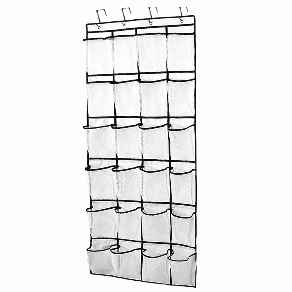 12/24Pocket Over the Door Shoe Organizer Hanging Organizers Space Saver Rack Hanging Storage Hanger