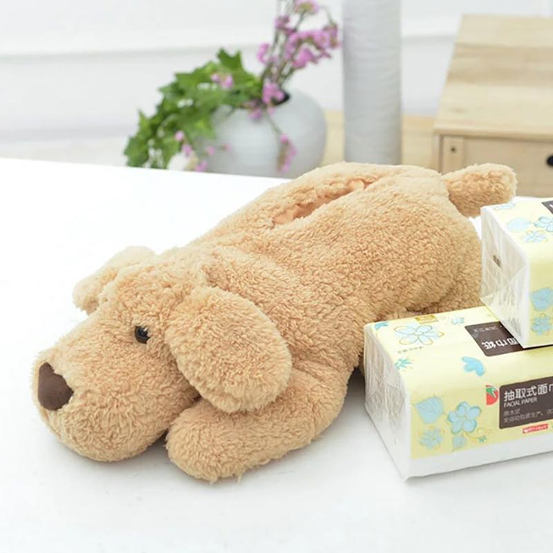 AsyPets Novelty Napkin Holder Cute Teddy Plush Doll Tissue Box Cover Dispenser