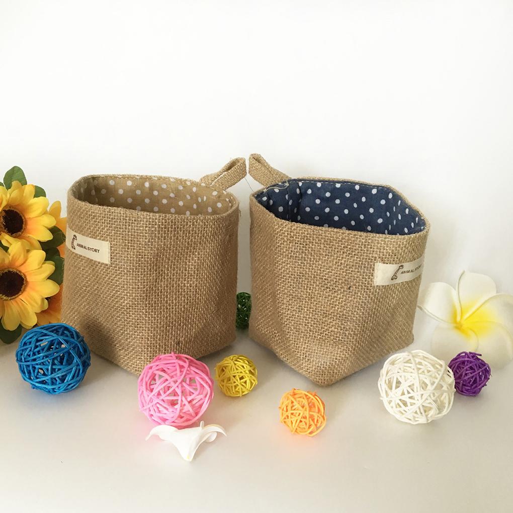 New Living Room Storage Sack Cloth bags Hanging Grocery Cloth Flowerpot Housing Basket