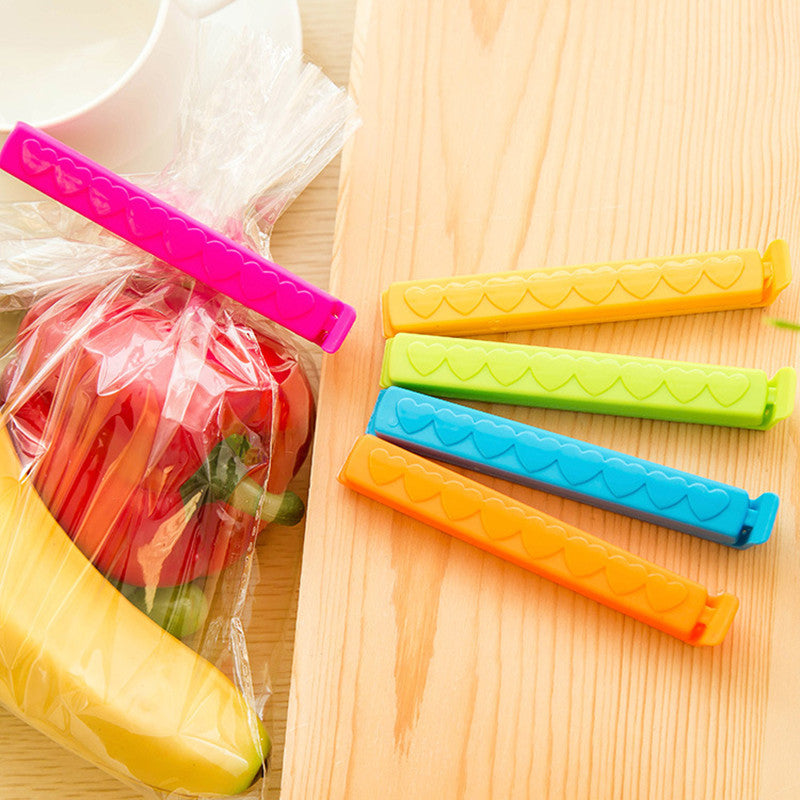 Sealing clip 5pcs/lot Printing large Korean love freshness seal clip Food sealing clip 5 installed Bag clip 11*1.4cm 5g