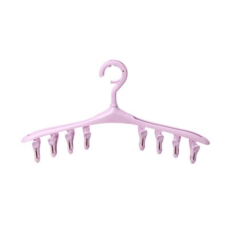Plastic Portable Bathrooms Cloth Hanger Rack with Detachable clips Clothespin Clothes Hangers Socks Underwear drying Clips