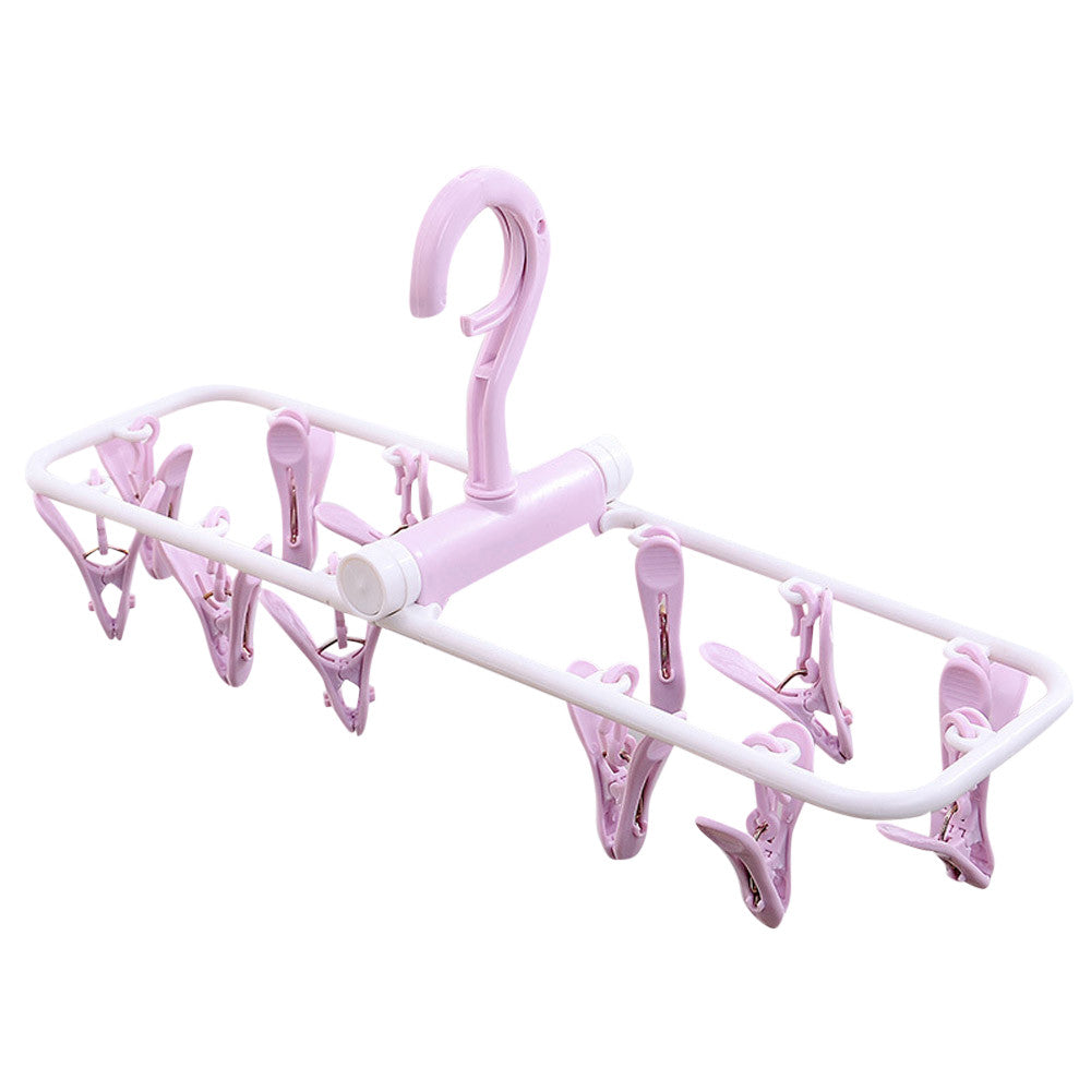 12 Clip Folding Drying Rack Underwear Socks Clip Multi-functional Clothes Rack Hot Sale High Quality New Patterns