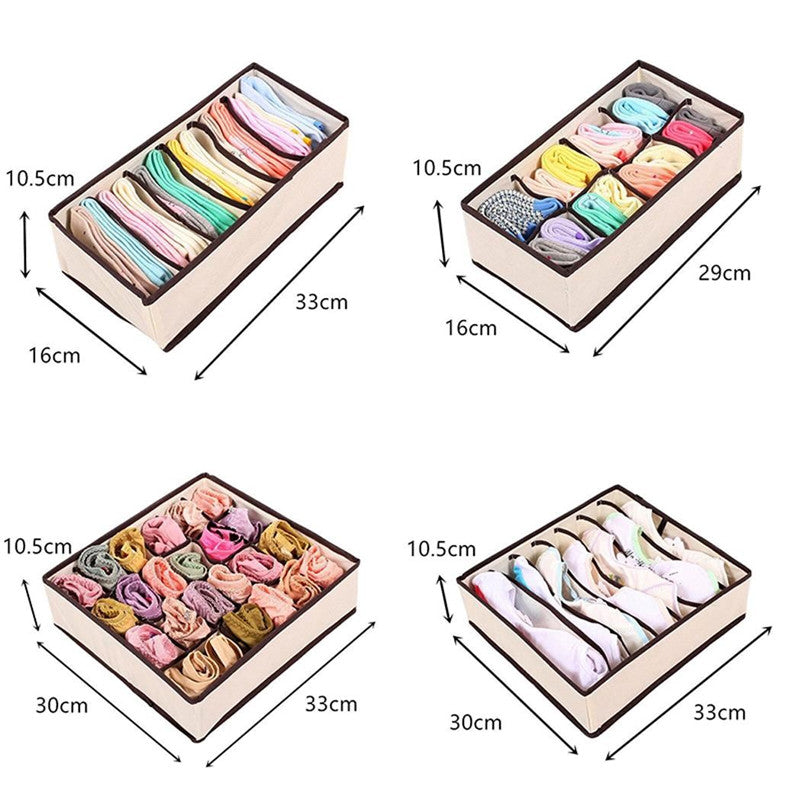 Multi-size Underwear Bra Organizer Storage Box Drawer Closet Organizers Boxes For Underwear Scarf Socks Bra Home Storage