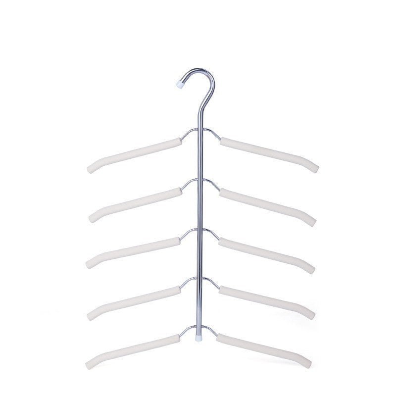 Multilayer Fish Bone Shape Stainless Steel Clothing Storage Racks Clothes Hanger Storage Holder Wardrobe Laundry Drying Rack