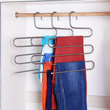 Multilayer Fish Bone Shape Stainless Steel Clothing Storage Racks Clothes Hanger Storage Holder Wardrobe Laundry Drying Rack
