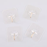 6pcs Transparent Strong Self Adhesive Door Wall Hangers Towel Mop Handbag Holder Hooks For Hanging Kitchen Bathroom Accessories