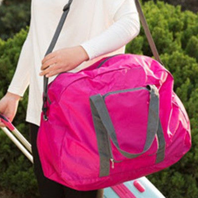 Nylon Folding Waterproof Suitcase Handbag Storage Luggage Pouch Shoulder Tote Shopping Travel Bag Clothes luggage