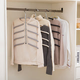 Multilayer Fish Bone Shape Stainless Steel Clothing Storage Racks Clothes Hanger Storage Holder Wardrobe Laundry Drying Rack