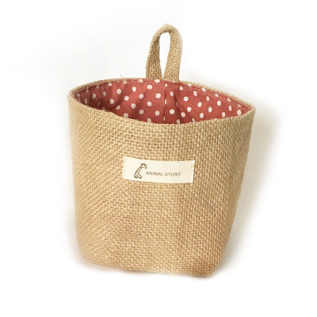 New Living Room Storage Sack Cloth bags Hanging Grocery Cloth Flowerpot Housing Basket