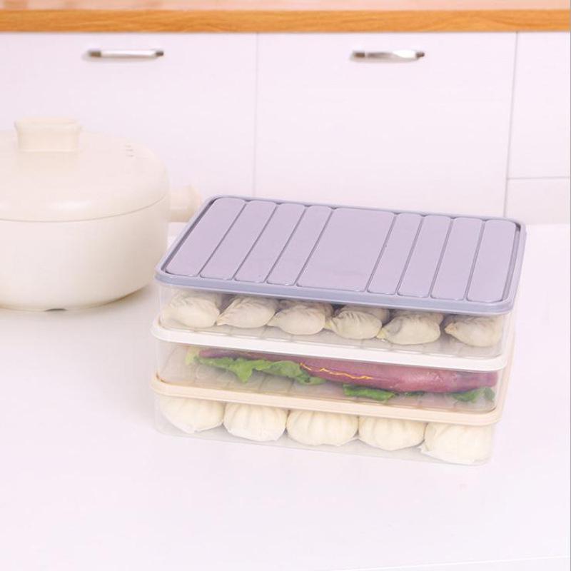 Egg Fish storage box food container keep eggs fresh refrigerator organizer kitchen dumplings storage containers 3