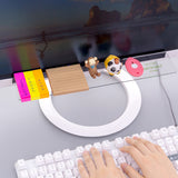 New Computer Display Screen Sticker Acrylic Adhesive Sticky Notes with Charging Hole Phone Holder Bookmark Notes Message Board