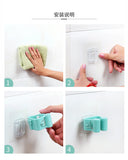 Wall Mounted Mop Holder Brush Broom Hanger Storage Rack Kitchen Organizer with Mounted Accessory Hanging Cleaning Tools