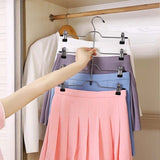 1 PC 32.5*36 cm 4-layer Pants Rack Trousers Skirt Jeans Socks Hanger Drying Rack 8 Clips Wardrobe Space Saving Storage Organizer