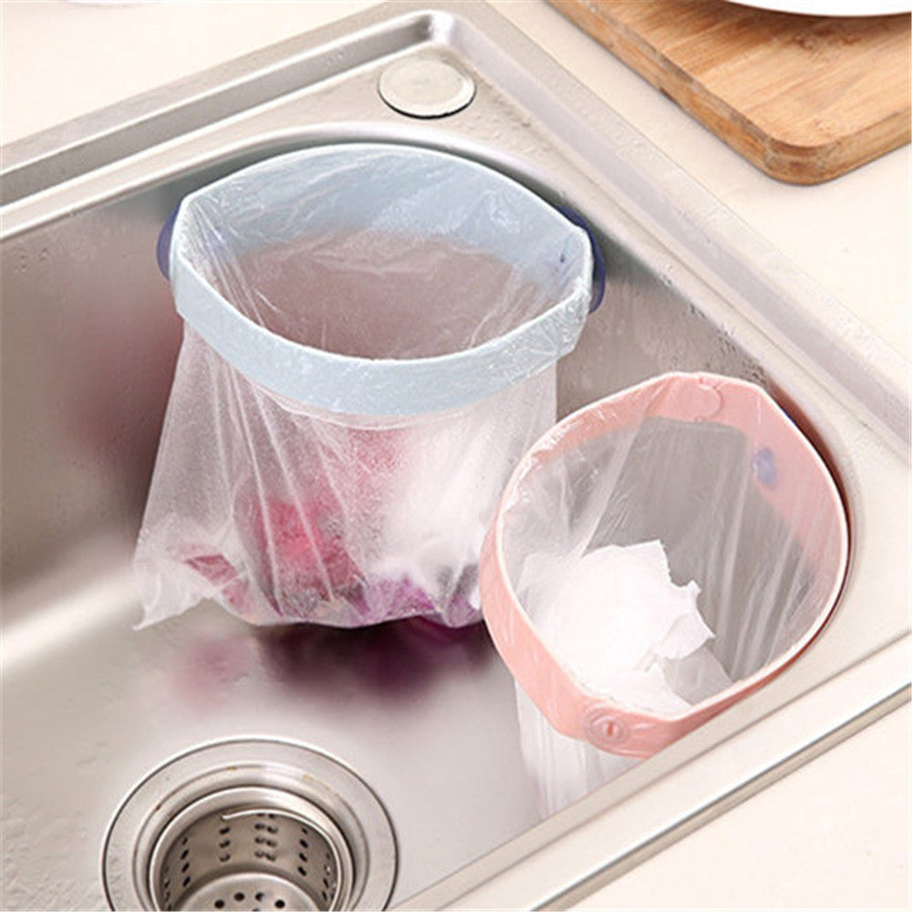 Hot Sale Creative Power Suction Cup Garbage Bag Kitchen Clip Garbage Storage Rack kitchen accessories organizer Dropshipping