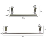 24/36cm Cabinet Drawer Towel Stainless Steel Hanging Rack Storage Holder Over Door Hanger Kitchen Bathroom Organizer Hanger