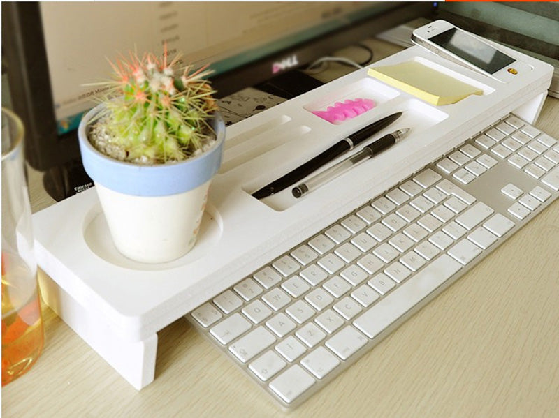 Desk Storage Shelf Office Desktop Organizer Phone Keyboard Storage Pen Shelf Deskstop Organizer a shelves