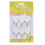 6PCS Strong Adhesive Hook Wall Door Sticky Hanger Holder Kitchen Bathroom White hangers for clothes