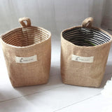 New Living Room Storage Sack Cloth bags Hanging Grocery Cloth Flowerpot Housing Basket