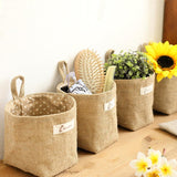 New Living Room Storage Sack Cloth bags Hanging Grocery Cloth Flowerpot Housing Basket