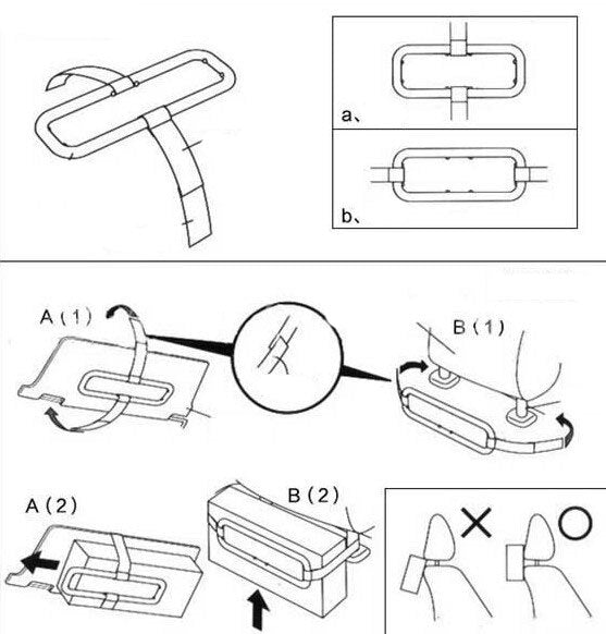 Car Sun Visor Tissue Paper Box Holder Auto Seat Back Accessories Clip Bracket