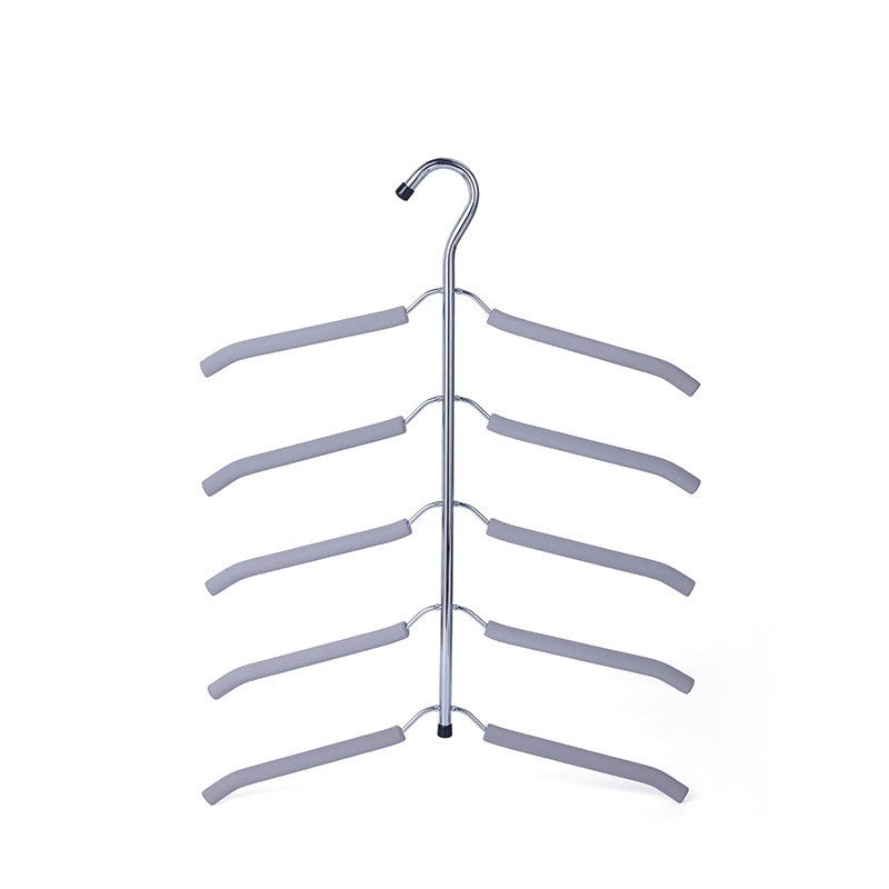 Multilayer Fish Bone Shape Stainless Steel Clothing Storage Racks Clothes Hanger Storage Holder Wardrobe Laundry Drying Rack