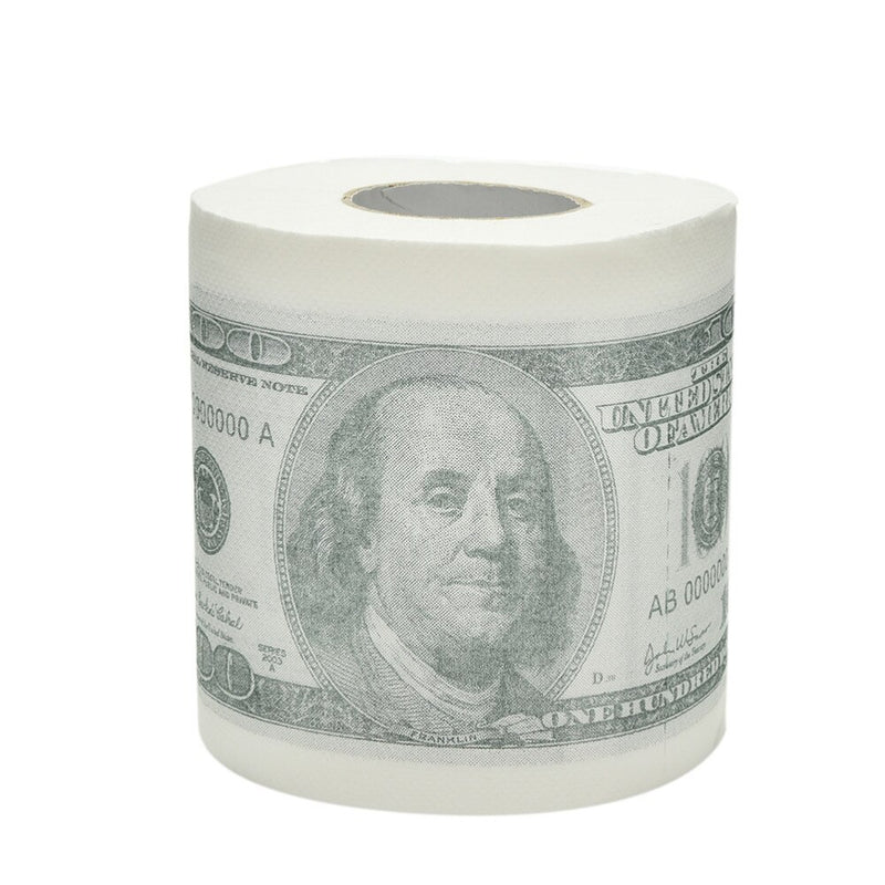 1Hundred Dollar Bill Printed Toilet Paper America US Dollars Tissue Novelty Funny $100 TP