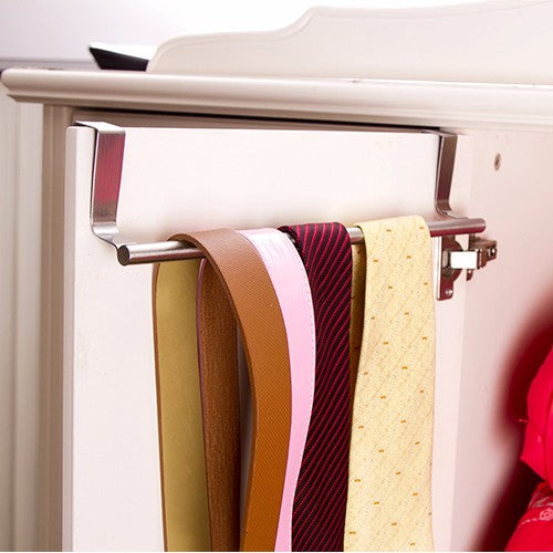 Bathroom Door Kitchen Towel Over Holder Drawer Hook Storage Scarf Hanger Cabinet Hanging Stainless Steel Towel Rack Leading Life