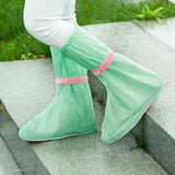 Waterproff Reusable Raincoat Set Rain Shoe Boots Cover Overshoes Outdoor Travel Rain Coat Shoes Cover Long Style