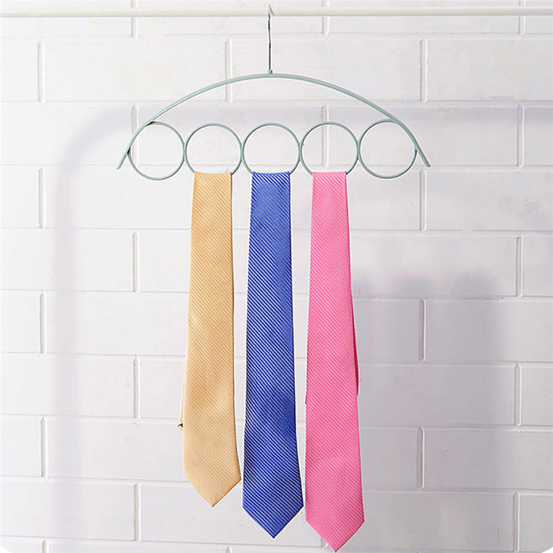 Shawl Scarf Hanger Belt Tie 5 Ring Rack Organizer Holder Hook Display Hanger 41*23cm Dropshipping Aug#1