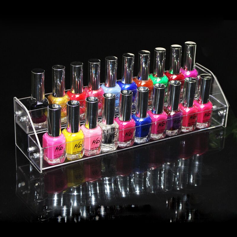 Clear/Transparent Nail Polish Rack Multi layers Cosmetic Varnish Display Stand Holder Manicure Tool Organizer Storage Shelf
