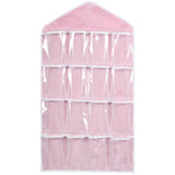 16 Pockets 78*42cm Household Clear Hanging Bag Socks Bra Underwear Rack Hanger Storage Organizer Wardrobe New
