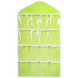 16 Pockets 78*42cm Household Clear Hanging Bag Socks Bra Underwear Rack Hanger Storage Organizer Wardrobe New